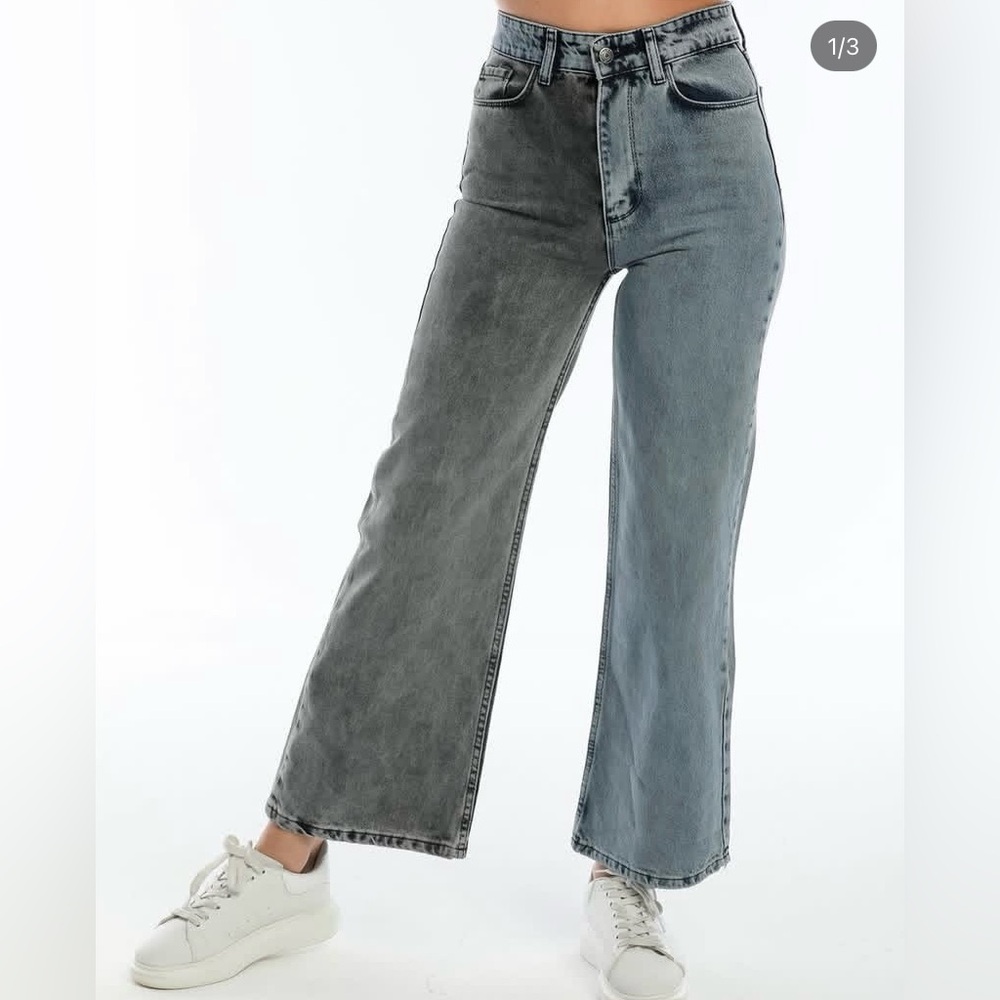 Two-Tone Blue and Gray Jeans